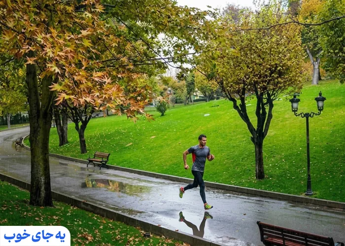 پارک ملت مشهد در پاییز